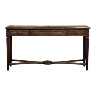 English Mahogany Neoclassical Console ~ Sofa Table For Sale