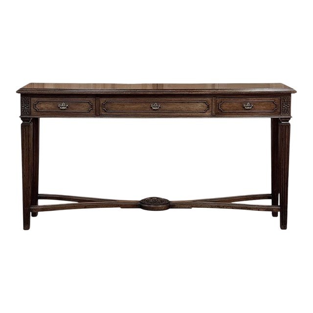 English Mahogany Neoclassical Console ~ Sofa Table For Sale