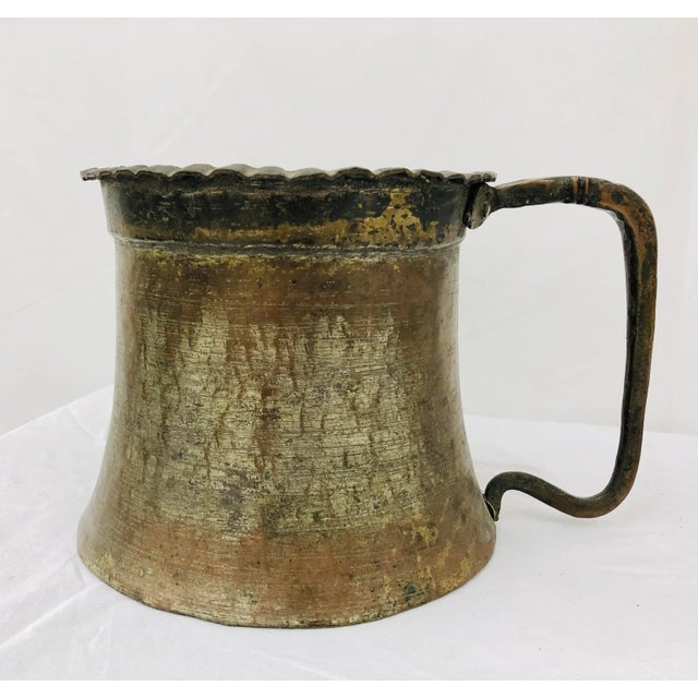 Early 20th Century Antique Persian Hammered Copper Vessel For Sale - Image 5 of 13