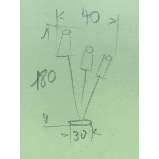 3-Light Floor Lamp, France, 1950s For Sale - Image 10 of 11