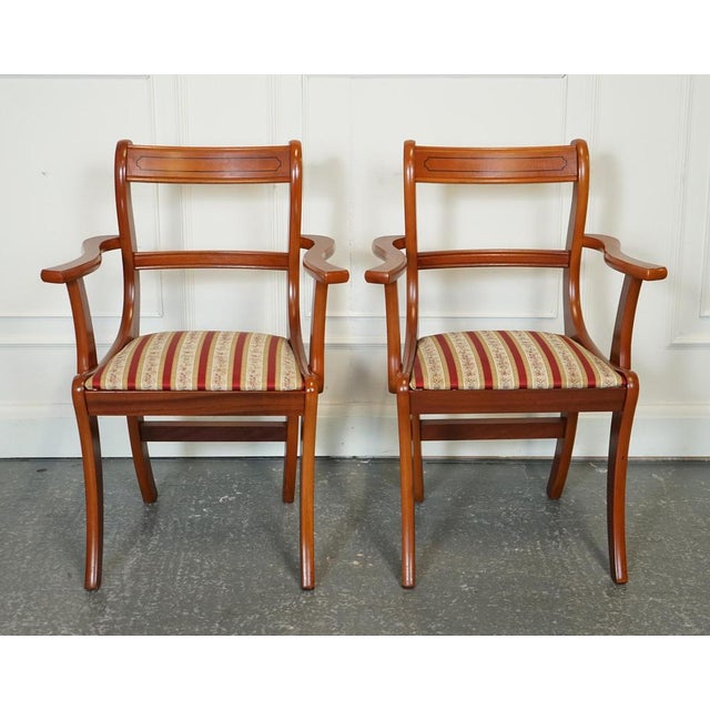 Vintage Yew Wood Dining Chairs, Set of 8 For Sale - Image 13 of 17