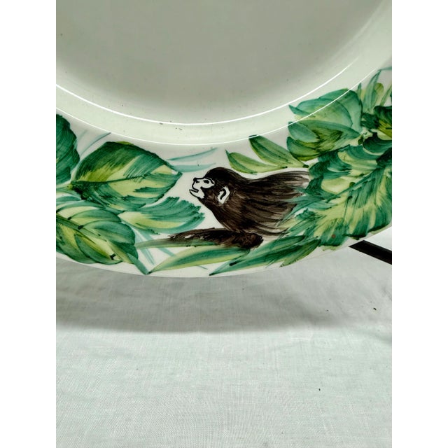 Vintage Palm Beach Regency Oggetti Safari Decorative Plate and Candlestick Holder Set For Sale In Mobile - Image 6 of 11