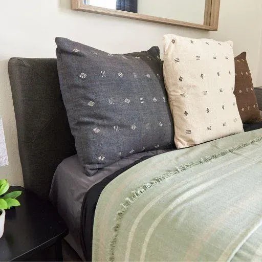 Nira White Handloom Pillow For Sale In Detroit - Image 6 of 10