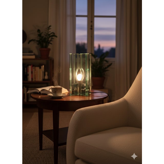 Glass Table Lamp attributed to Giorgio Reggiori for Gallotti & Radice, 1960s, in Flawless conditions. Designed 1960 to...