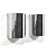 This pair of elegant, minimalist wall sconce lamps feature chrome-plated semi-circular-shaped steel shades concealing two...