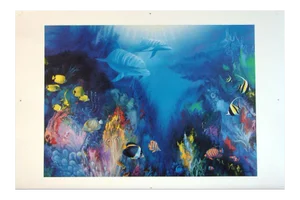1990s "Golden Grotto" Oceanic Offset Lithograph by Robert Katona