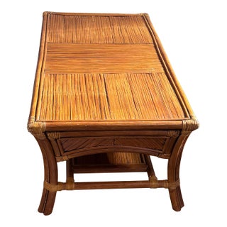 Mid 20th Century Rattan Coffee Table For Sale
