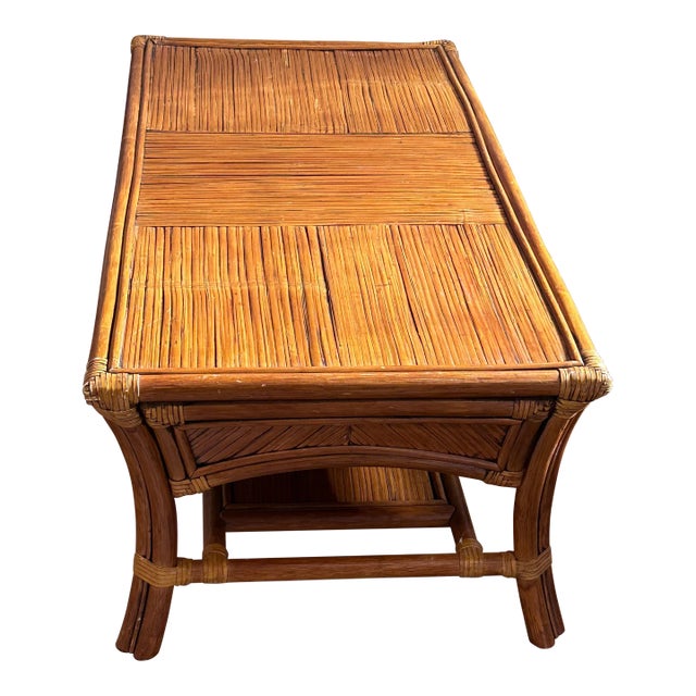 Mid 20th Century Rattan Coffee Table | Chairish