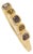 14k Gold Cushion Multi-Color Natural Diamond Five-Stone Band Ring Size 5 For Sale