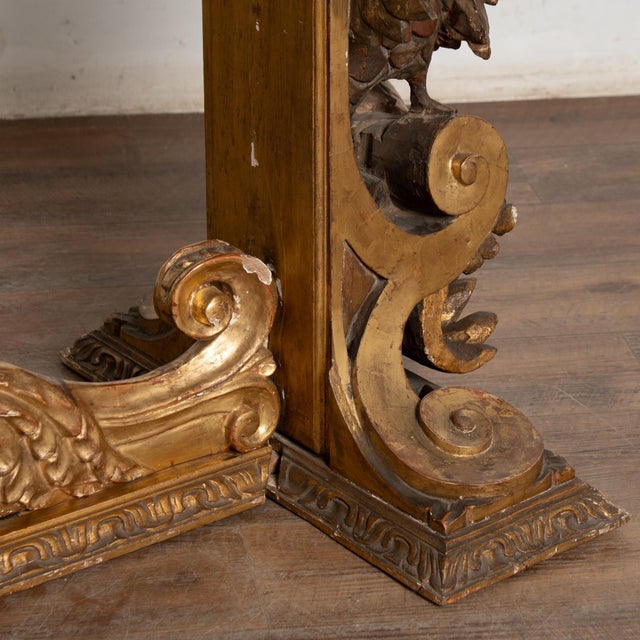 Early 19th Century 19th Century Italian Giltwood, Jasper & Marble Console Table For Sale - Image 5 of 15