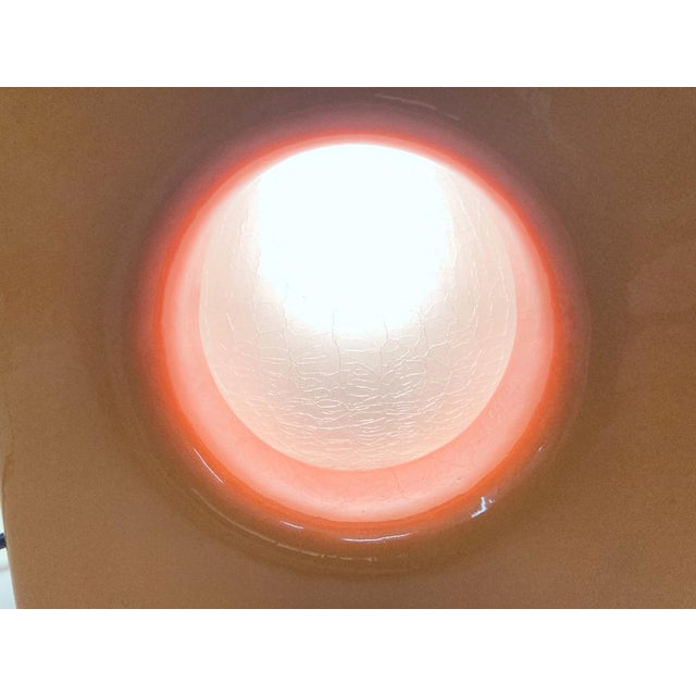 Orange Space Age Cube-Shaped Orange Ceramic Table Lamp, 1970s For Sale - Image 8 of 11