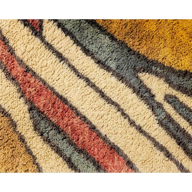 2020s Abstract Hand-Knotted Wool Rug | 15'1" X 10'11" | One of a Kind Statement Rug For Sale - Image 5 of 12