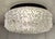 1980s Vintage Ceiling Lamp with Black Metal Mounting and Clear Relief Glass Shade, 1980s For Sale - Image 5 of 7