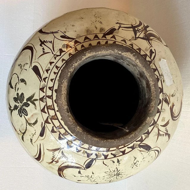 Mid 19th Century Large Chinese Shanxi Province Slip-Glaze Pottery Wine Pot For Sale - Image 5 of 9