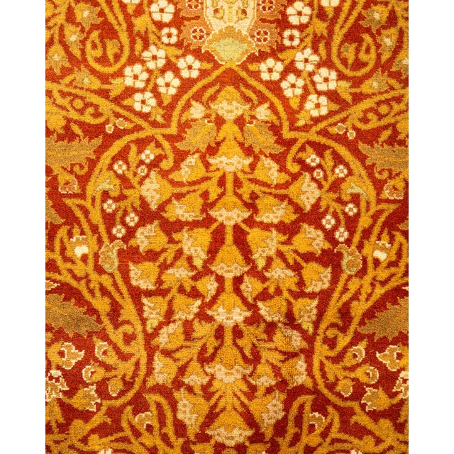Traditional Mogul, One-of-a-Kind Hand-Knotted Area Rug - Orange, 8' 2" x 10' 10" For Sale - Image 3 of 8