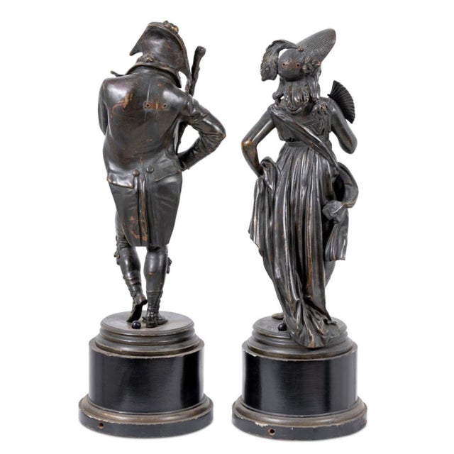 Vital Dubrey "Dandies" Patinated Bronzes, Pair For Sale - Image 4 of 5
