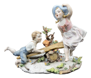 Children on Swing Figure by Benacchio for Triade, 1960s