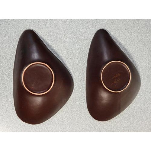 Brown Painted Ceramic Table Set from Rometti, Set of 9 For Sale - Image 8 of 14