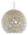 Reef by Oggettiv Ceramic Round Suspension Light, White, Medium For Sale