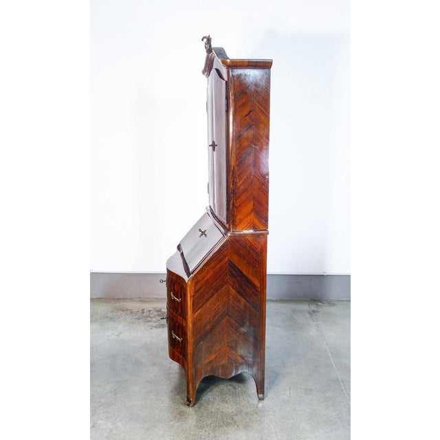 Louis XV Geometric Secretary Cabinet, 1700s For Sale - Image 11 of 14