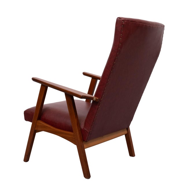 Teak High Back Lounge Chair, Holland, 1960s For Sale - Image 6 of 11