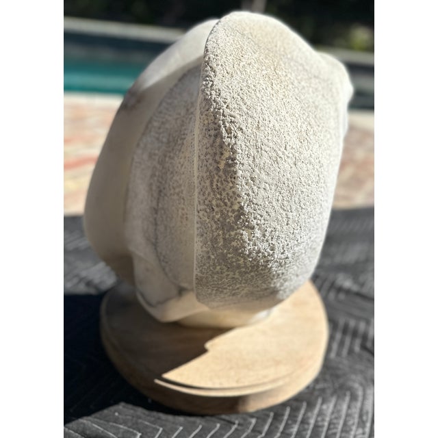 White Substantial Hand-Carved Marble Owl Sculpture by Frank McGuire, Taos, New Mexico For Sale - Image 8 of 11