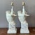 Presenting a stunning pair of vintage coastal lamps, each featuring an intricately cast plaster conch shell design resting...
