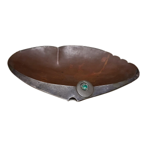1950s Los Castillo Decorative Bronze Fish Shaped Bowl Taxco Mexico