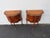 French Carved Flower Inlay Nightstands Side End Tables a Pair 6616 For Sale - Image 9 of 18