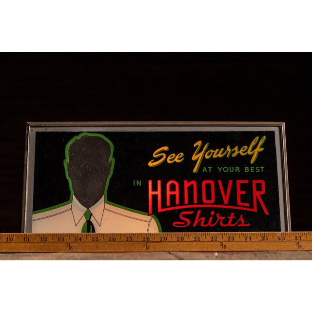 c. 1930s; L. S. Steinau Co., Inc. - NYC Illuminated countertop advertising display produced for Hanover Shirts, featuring...