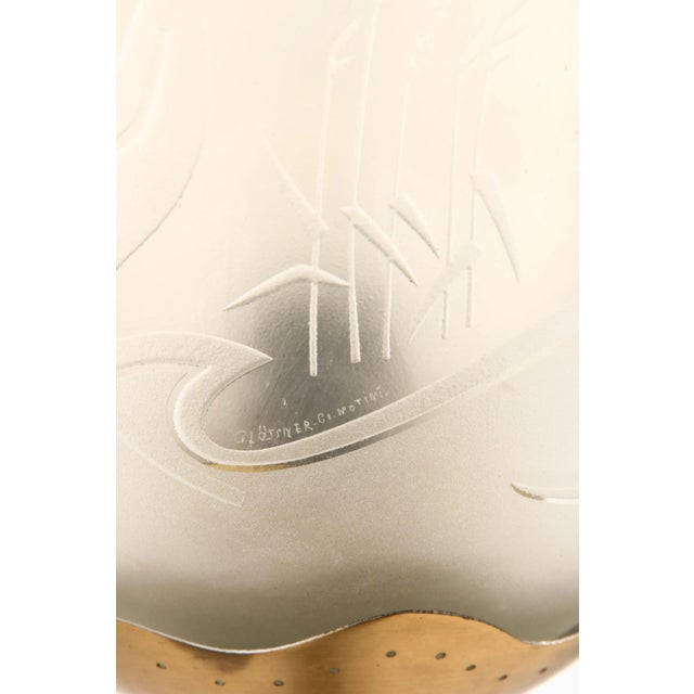 1940s Floor Lamp in Brass and Double Glass Shades by Bo Notini, 1940s For Sale - Image 5 of 9