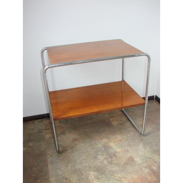 Bauhaus B12 Side Table by Marcel Breuer for Thonet, Czechoslovakia, 1930s, in Very Good conditions. Designed 1920 to 1949