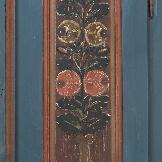 Rustic Farmhouse Folk Art Painted Bridal Cabinet, 1841 For Sale - Image 4 of 13