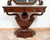 Antique dressing table in mahogany with white statuary marble, featuring two finely carved drawers, dating from the 19th...