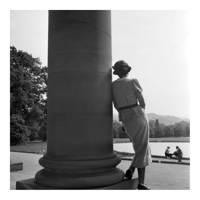 Woman Leaning on Column Cannstatt, Stuttgart Germany, 1935 For Sale