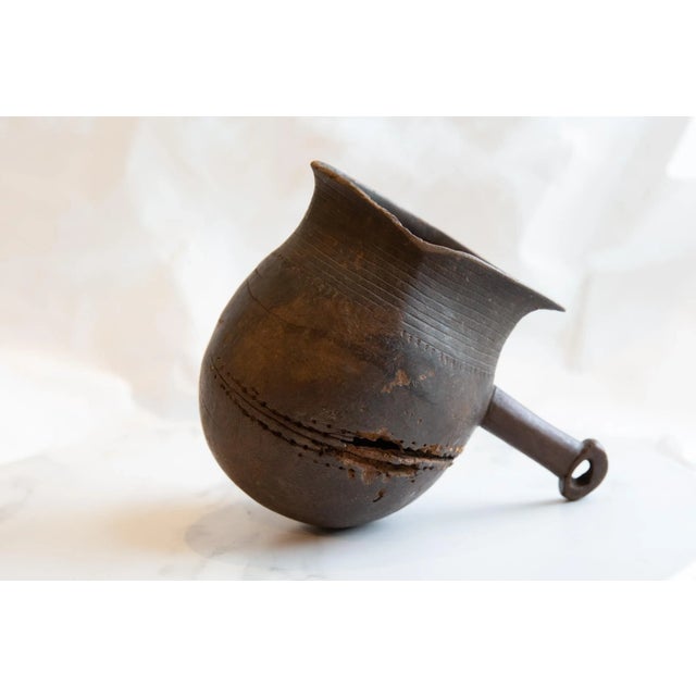 Vintage African Wooden Pitcher For Sale - Image 9 of 10
