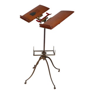 Antique Industrial Dictionary Stand by L W Noyes For Sale