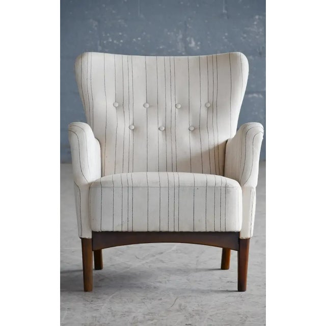 Mid-Century Modern Danish 1950s Low Back Lounge Chair by Fritz Hansen For Sale - Image 3 of 11