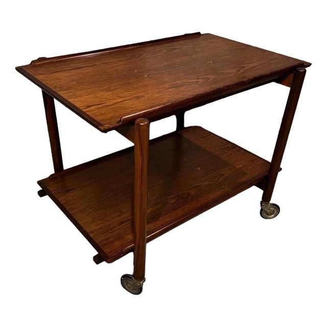 Vintage Danish Rosewood Drinks Trolley, 1960s For Sale
