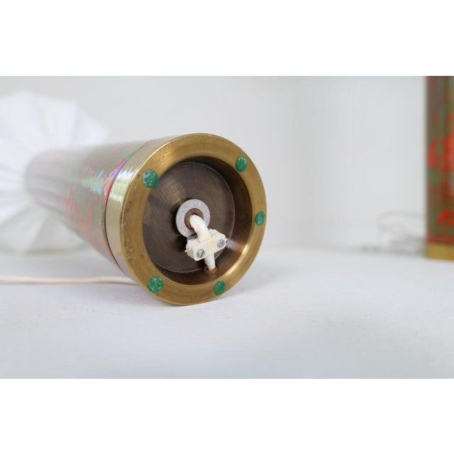 Large Mid-Century Modern Ceramic Table Lamps, Sweden, 1960s, Set of 2 For Sale - Image 10 of 12