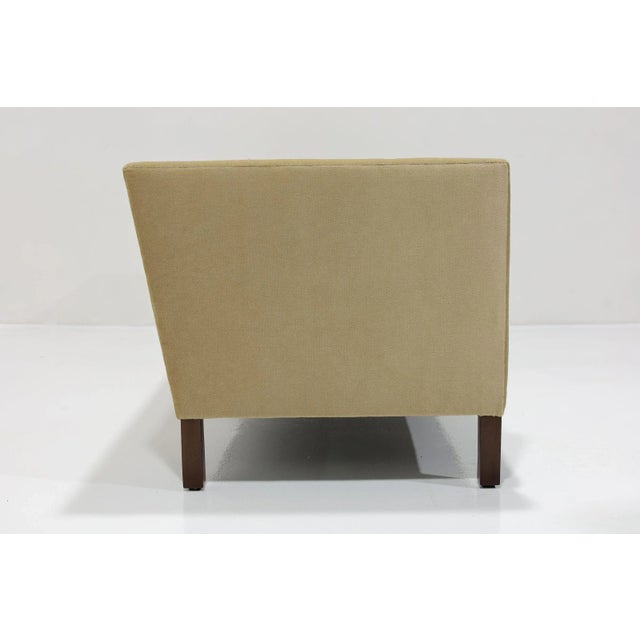 Mid-20th Century Tuxedo Sofa by Edward Wormley for Dunbar in Mohair Upholstery For Sale In Dallas - Image 6 of 8
