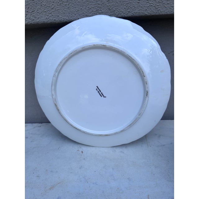 Rustic Modern Majolica Flowers Plate Jeanette Adams for Silvestri For Sale - Image 3 of 3