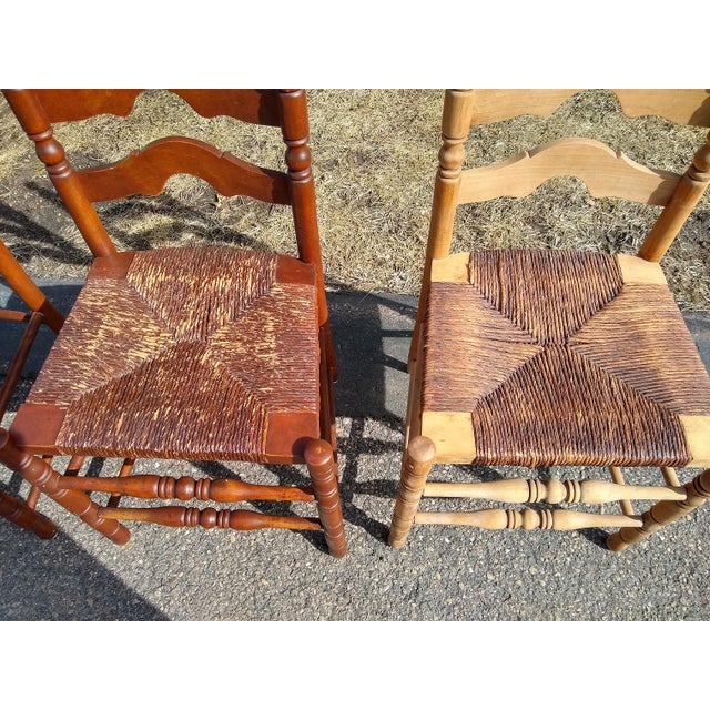 1960s 1960s Ladderback Ladder Back Side Dining Chair - Stripped/Unfinished For Sale - Image 5 of 5