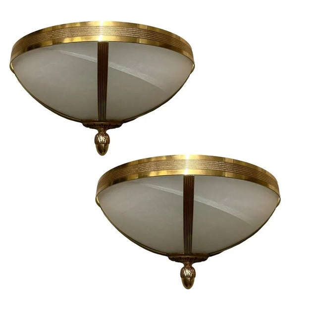 Large Marbled Glass Sconces, 1980s, Set of 2 For Sale - Image 12 of 12