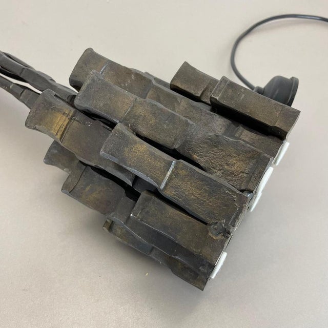 Sculptural Brutalist Cast Iron Table Light attributed to Lothar Klute, Germany, 1970s For Sale - Image 18 of 18