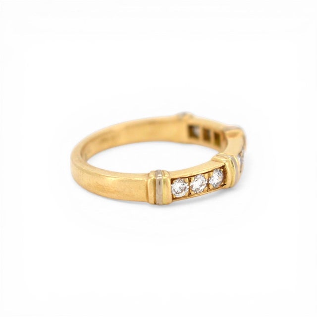 Contemporary Cartier Contessa Ring 18k Yellow Gold and Diamonds, Size 6.25 For Sale - Image 3 of 6