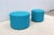 Modern Boost Round Ottomans in Tropic Blue Silicone by Ofs and Carolina - A Pair For Sale - Image 9 of 18
