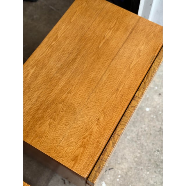 Brown 1970s Pair of Lane Mid Century Burl Wood Nightstands For Sale - Image 8 of 12