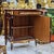 French Marble-Top Cabinet With Intricate Wood Marquetry & Gold Leaf Accents For Sale - Image 3 of 4