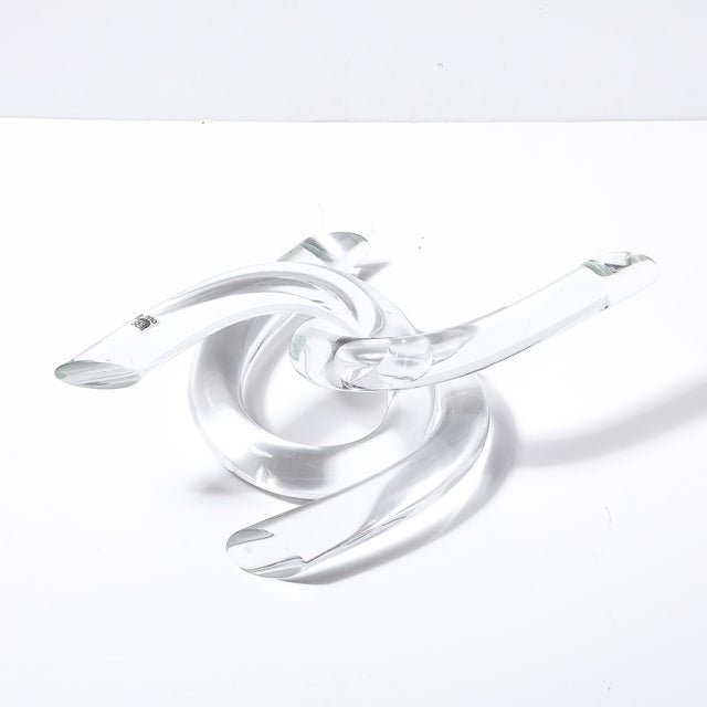 Mid-Century Organic Interlocking Sculpture in Hand-Blown Murano Glass by Seguso For Sale - Image 10 of 16